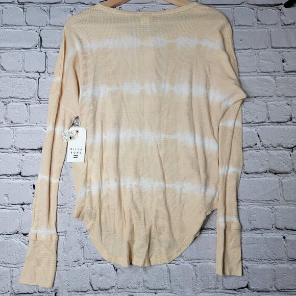 BillaBong Any Day Thermal Long Sleeve T-Shirt Peach Cream NWT Juniors Size S - Picture 9 of 12